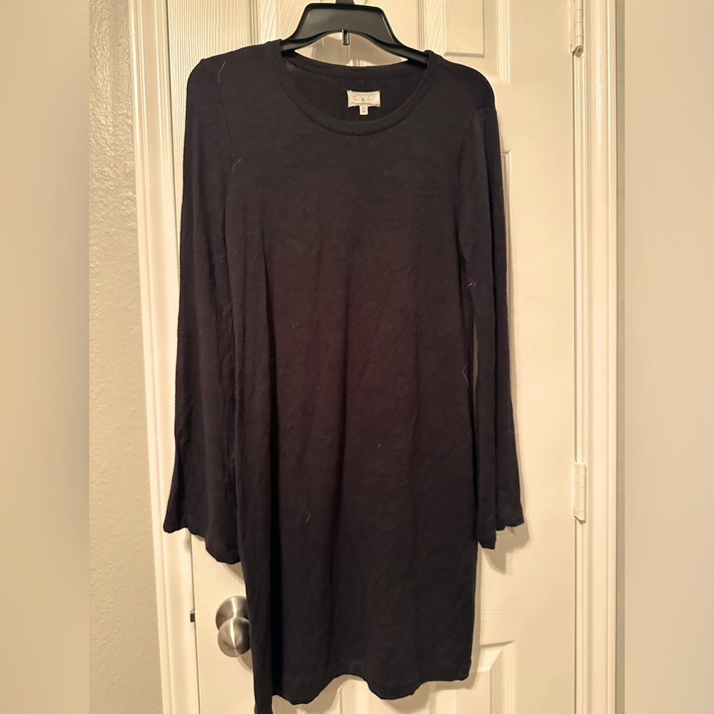 Black dress with bell sleeves